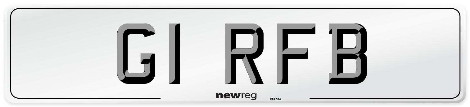 G1 RFB Number Plate from New Reg